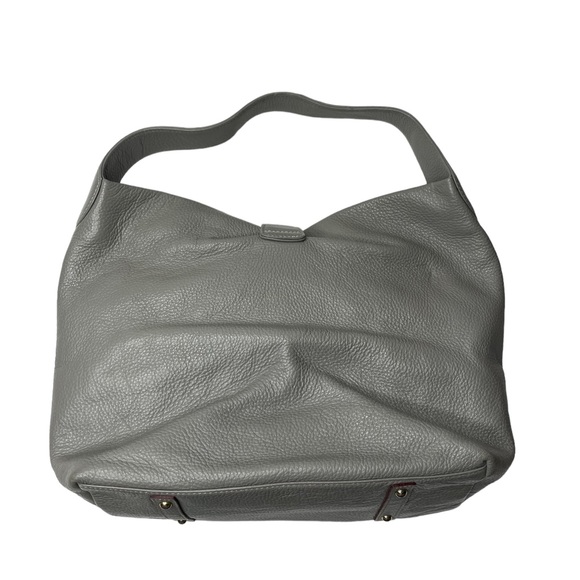 Dooney & Bourke | Pebble Grain Leather Logo Lock Sac in Gray - Picture 8 of 11